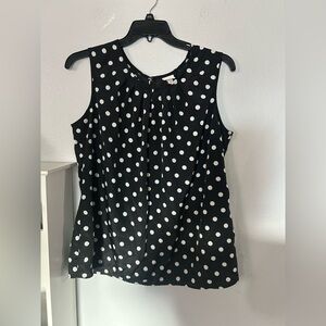 Merona Black and White Polka Dot Blouse